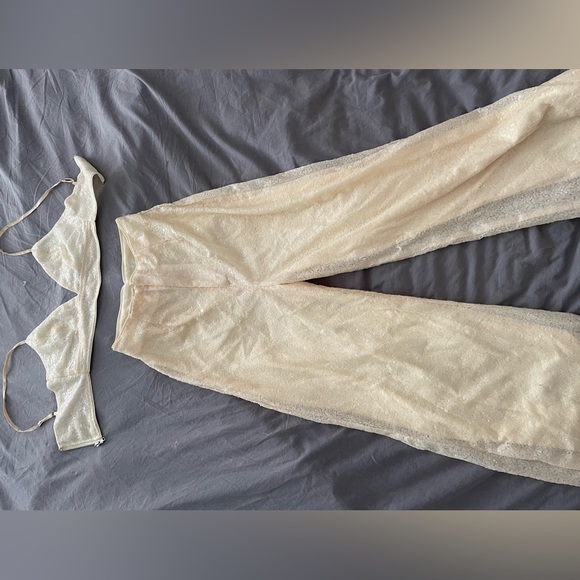 Missguided Women’s Tall Cream Sequin Coord - Picture 3 of 6